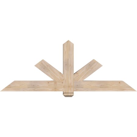 Ekena Millwork Kennewick Smooth Timber Gable Bracket, Douglas Fir, 72"W x 27"H x 5 1/2"D x 5 1/2"F, 9/12 Pitch GBW072X27X0606KEN00SDF